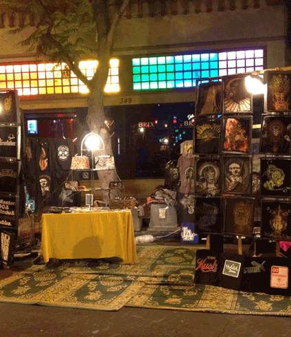artwalk booth set up