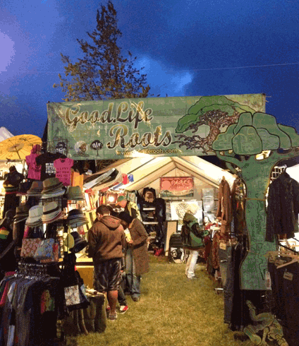 festival booth set up